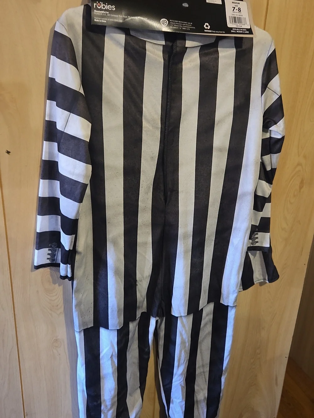 Beetlejuice Kids Halloween Costume Small (6) & Medium (7-8)